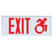 Exitronix Connecticut Approved Exit With Modified ADA Symbol Red LEDs Single-Face NiCad Battery White Finish 120 Minute Run Time (CT402E-WB-WH-TF)