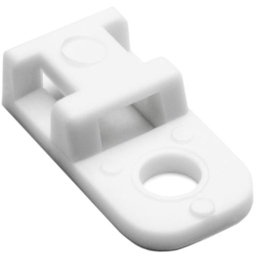 HellermannTyton Cable Tie Anchor Mount 0.17 Inch Hole Diameter 0.2 Inch Maximum Tie Width PA66 White 100 Per Package (CTAM110C2)