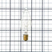 Halco CTCP15 15W Incandescent B8 130V Candelabra E12 Base Dimmable Clear Bulb (1020)