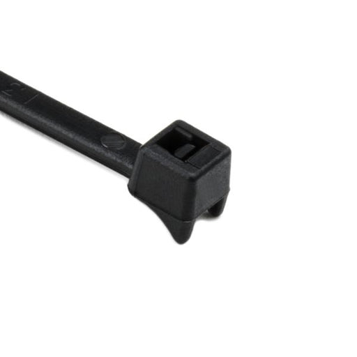 HellermannTyton Clamp Tie 4 Inch Long 20 Pound Tensile Strength PA66HS Black 100 Per Package (CTT20R0HSC2)