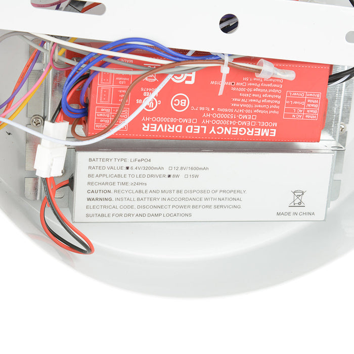 Westgate Manufacturing Builder Series Indoor Round Canopy Light Wattage/CCT Selectable 30W/40W/50W 3000K/4000K/5000K Sensor Ready Emergency Backup White (CXER-30-50W-MCTP-SR-EM-WH)