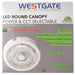 Westgate Manufacturing Builder Series Indoor Round Canopy Light Wattage/CCT Selectable 30W/40W/50W 3000K/4000K/5000K Sensor Ready Emergency Backup White (CXER-30-50W-MCTP-SR-EM-WH)