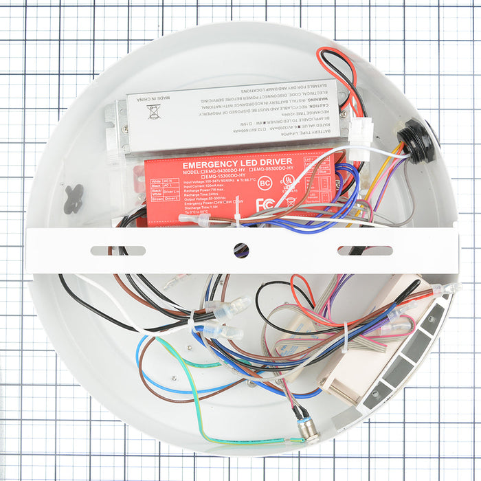 Westgate Manufacturing Builder Series Indoor Round Canopy Light Wattage/CCT Selectable 30W/40W/50W 3000K/4000K/5000K Sensor Ready Emergency Backup White (CXER-30-50W-MCTP-SR-EM-WH)