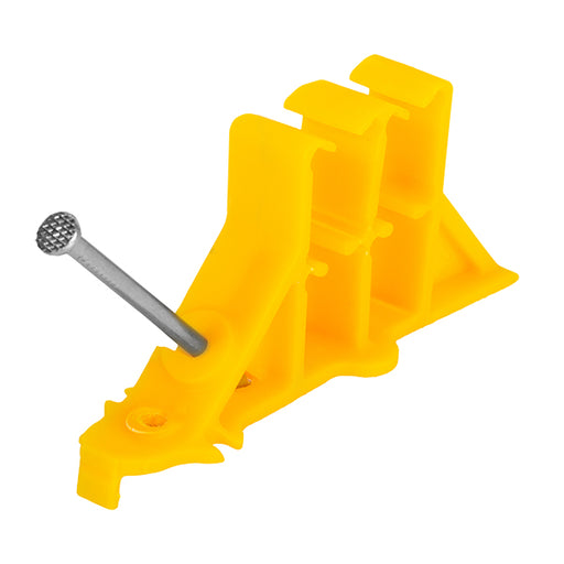 NSI Easy Stack Self-Latching Multiple Cable Stacker Yellow-100 Per Pack (ES-YL-100)