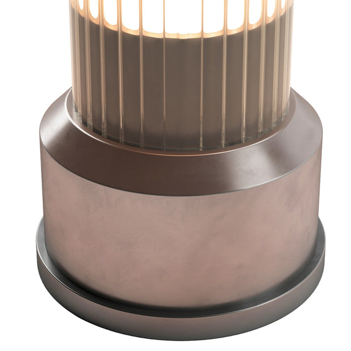 Bulbrite CANDLESTICK/TL/BP Cordless Indoor Table Lamp Candlestick 4W 3.7V 300Lm 2700K 90 CRI Brushed Pewter (K70400)