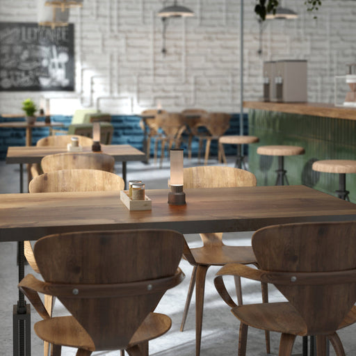 Bulbrite CANDLESTICK/TL/BP Cordless Indoor Table Lamp Candlestick 4W 3.7V 300Lm 2700K 90 CRI Brushed Pewter (K70400)