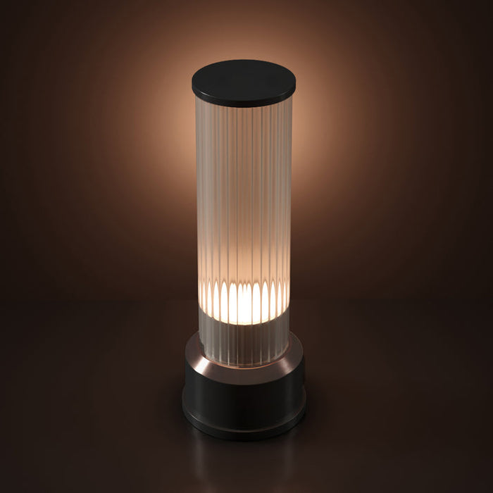 Bulbrite CANDLESTICK/TL/GR Cordless Indoor Table Lamp Candlestick 4W 3.7V 300Lm 2700K 90 CRI Graphite (K70402)