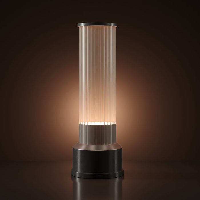 Bulbrite CANDLESTICK/TL/GR Cordless Indoor Table Lamp Candlestick 4W 3.7V 300Lm 2700K 90 CRI Graphite (K70402)