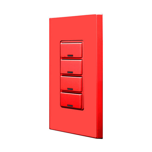 Leviton Red GreenMAX Digital Switch 4-Button Color Change Kit With Wall Plate (RDGSW-4ER)