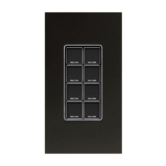 Leviton Black GreenMAX Digital Switch 8-Button Color Change Kit With Wall Plate (RDGSW-8EE)