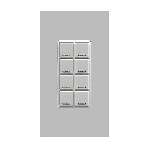 Leviton Gray Decora Low Voltage Digital Switch 8-Button Color Change Kit With Screwless Wall Plate (RDGSW-8EG)