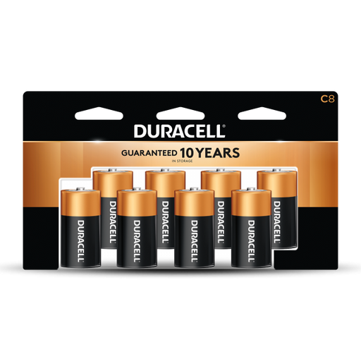 Duracell 4133377164 Duracell Coppertop Alkaline C Battery 8 Pack (MN14RT8Z)