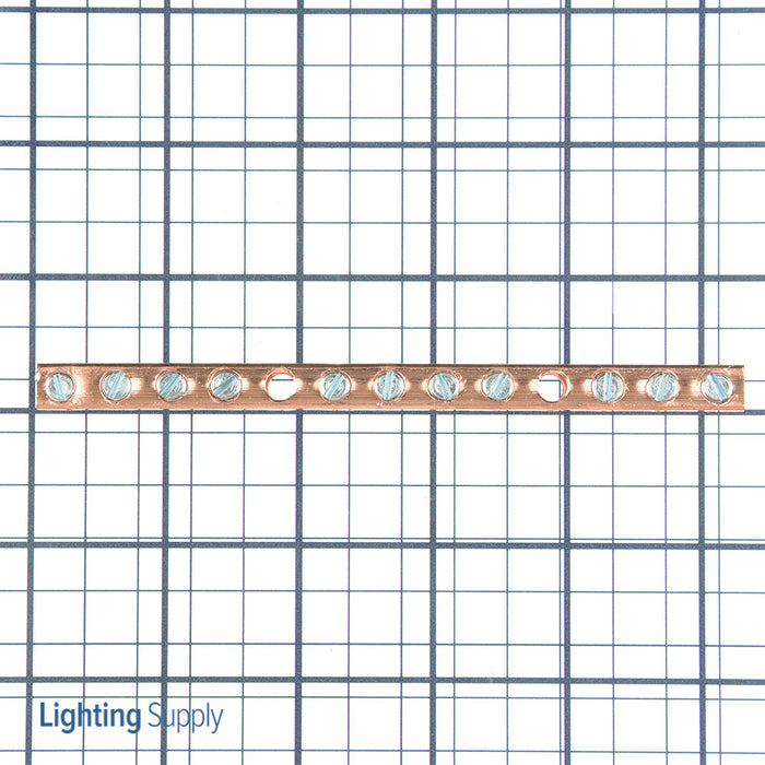 ILSCO Copper Neutral Bar Main Conductor Range 4-14 Tap Range 6-14 11 Ports (D167-10)