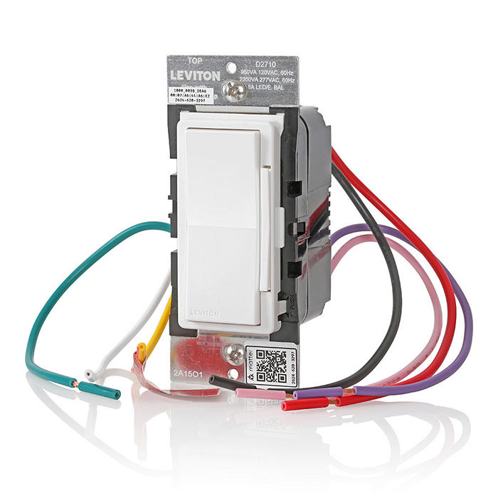 Leviton Decora Smart 0-10V Dimmer Switch Wi-Fi Neutral Wire Required White (D2710-1BW)