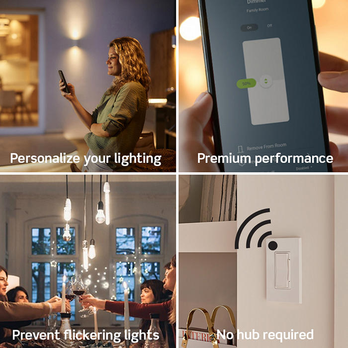 Leviton Decora Smart 0-10V Dimmer Switch Wi-Fi Neutral Wire Required White (D2710-1BW)