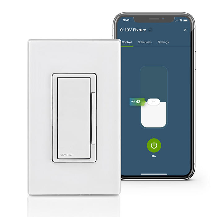 Leviton Decora Smart 0-10V Dimmer Switch Wi-Fi Neutral Wire Required White (D2710-1BW)
