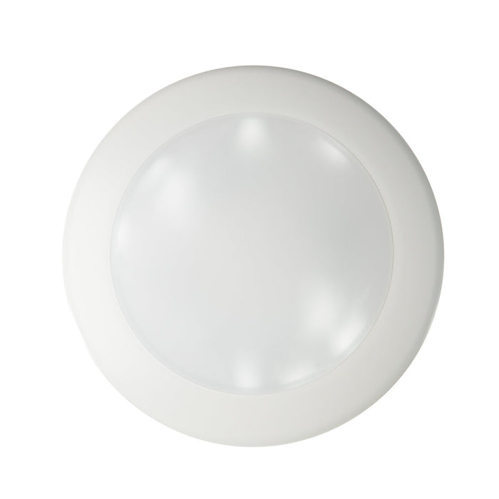 Trace-Lite LED Surface Mount Dome Downlight 6 Inch 15W 120Vac CCT Selectable 2700K/3000K/3500K/4000K/5000K White Finish (DDX-D6-15-C5)