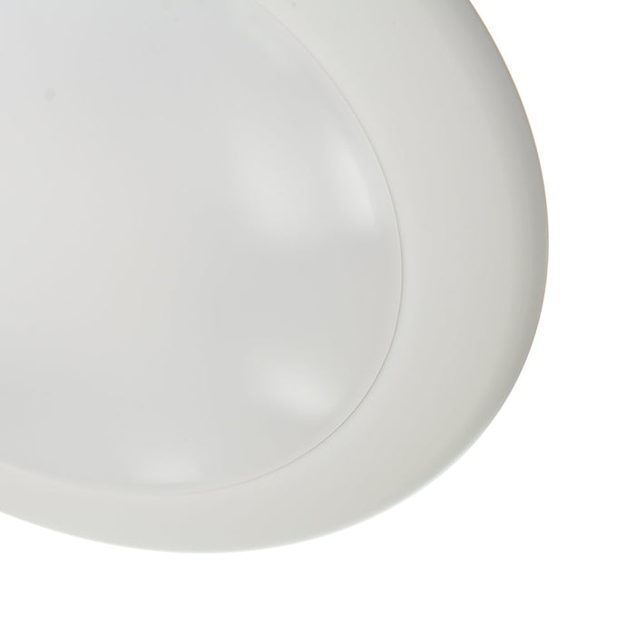 Trace-Lite LED Surface Mount Dome Downlight 6 Inch 15W 120Vac CCT Selectable 2700K/3000K/3500K/4000K/5000K White Finish (DDX-D6-15-C5)