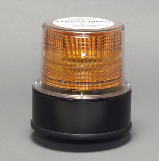 North American Signal Company 12/24V Amber Maximum Power LED User-Select Flash Patterns 3/4 Inch NPT Pipe (LED850P-A)