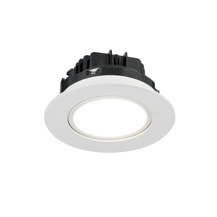 American Lighting DIP 360 Degree Gimbal 4 Inch Downlight CCT Selectable 2700K/3000K/3500K/4000K/5000K 90 CRI 120V 1500Lm White Finish (DIP4-5CCT-WH)