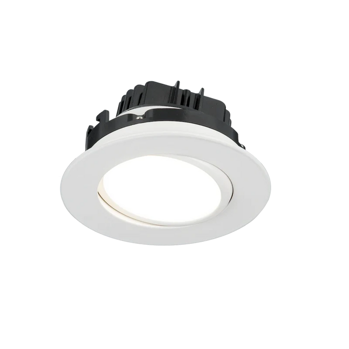 American Lighting DIP 360 Degree Gimbal 4 Inch Downlight CCT Selectable 2700K/3000K/3500K/4000K/5000K 90 CRI 120V 1500Lm White Finish (DIP4-5CCT-WH)