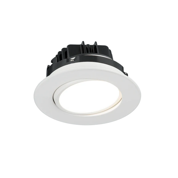 American Lighting DIP 360 Degree Gimbal 4 Inch Downlight CCT Selectable 2700K/3000K/3500K/4000K/5000K 90 CRI 120V 1500Lm White Finish (DIP4-5CCT-WH)