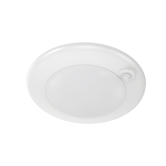 Lotus LED Lights 4 Inch PIR Sensor Surface Mount White Backlit LED Disk Downlight 10W CCT Selectable 2700K/3000K/3500K/4000K/5000K (DL205S-4-10W-5CCT-R90-0081-WH)