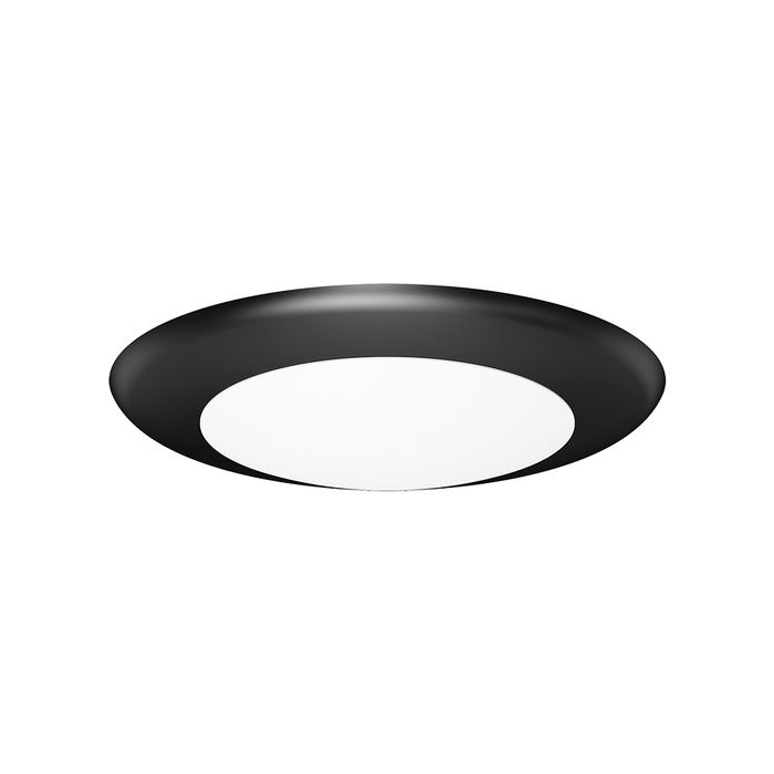 Lotus LED Lights 4 Inch Round Surface Mount Black Backlit LED Disk Downlight 10W CCT Selectable 2700K/3000K/3500K/4000K/5000K 90 CRI (DL205T-4-10W-5CCT-R90-0082-BK)