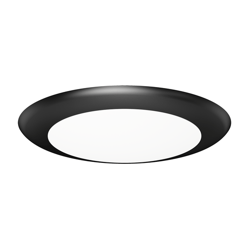 Lotus LED Lights 6 Inch Round Surface Mount Black Backlit LED Disk Downlight 15W CCT Selectable 2700K/3000K/3500K/4000K/5000K 90 CRI (DL205T-6-15W-5CCT-R90-0082-BK)
