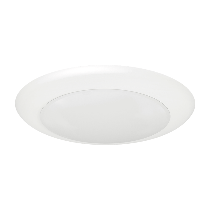 Lotus LED Lights 6 Inch Round Surface Mount White Backlit LED Disk Downlight 15W CCT Selectable 2700K/3000K/3500K/4000K/5000K 90 CRI (DL205T-6-15W-5CCT-R90-0081-WH)