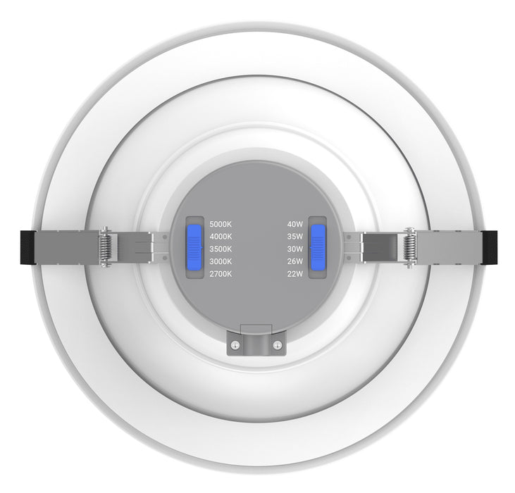 Lotus LED Lights 10 Inch Round Commercial White Wattage/CCT Selectable 22W/26W/30W/35W/40W 2700K/3000K/3500K/4000K/5000K 120-347V 0-10V Air-Tight 80 CRI (DL254-10-40W-M-A5C5-HO)