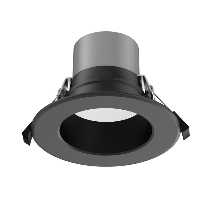 Lotus LED Lights 4 Inch Commercial LED Downlight Black Wattage/CCT Selectable 6W/8W/10W/12W/16W 2700K/3000K/3500K/4000K/5000K 120-347V 0-10V Dimming (DL254-4-16W-M-A5C5-BK)