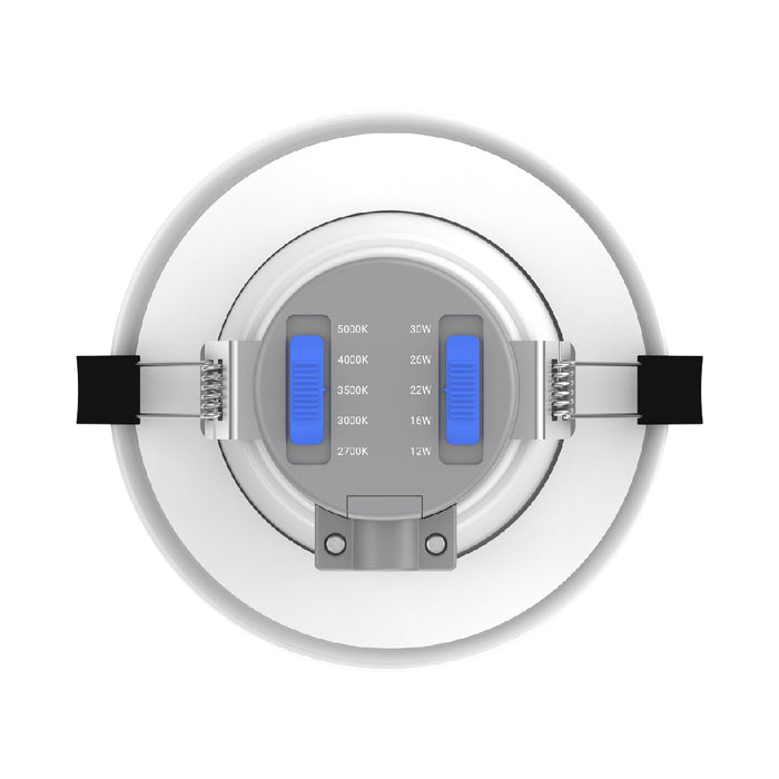 Lotus LED Lights 6 Inch Round Commercial White Wattage/CCT Selectable 12W/16W/22W/26W/30W 2700K/3000K/3500K/4000K/5000K 120-347V 0-10V Air-Tight 80 CRI (DL254-6-30W-M-A5C5-HO)