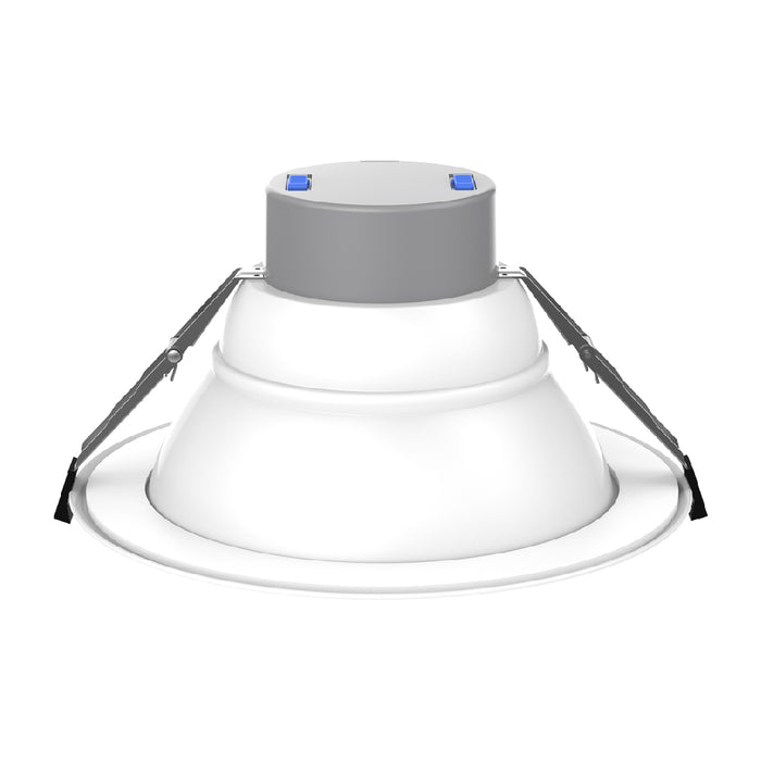 Lotus LED Lights 8 Inch Round Commercial White Wattage/CCT Selectable 16W/22W/26W/30W/35W 2700K/3000K/3500K/4000K/5000K 120-347V 0-10V Air-Tight 80 CRI (DL254-8-35W-M-A5C5-HO)