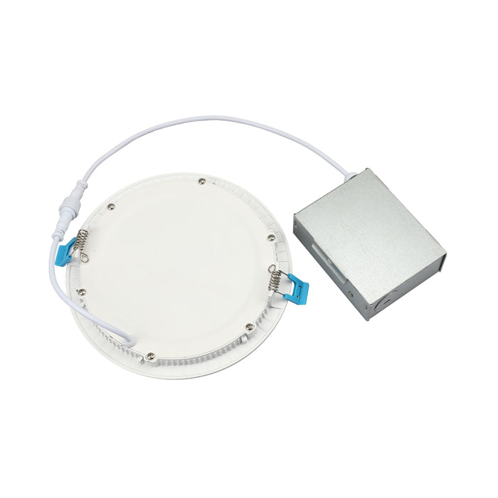 Euri Lighting 6 Inch Recessed Slim Downlight Directional Dimmable12W 120V 1000Lm 120 Degree CCT Selectable 2700K/3000K/3500K/4000K/5000K White (DLC6S-12W205SE)