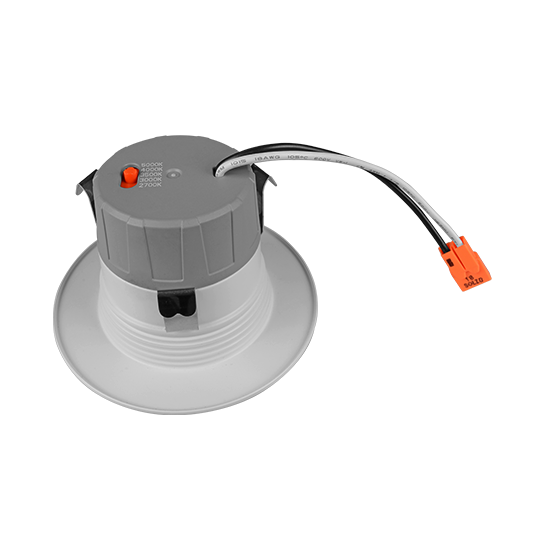 NICOR 3 Inch Recessed LED Downlight CCT Selectable 2700K/3000K/3500K/4000K/5000K 120V 90 CRI White Baffle (DLR32120S9WHBF)