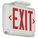 Dual-Lite EVCUGW LED Combination Exit/Emergency Light Single/Double Universal Face Green Letters High Impact UL Flame Rated Thermoplastic White (93041416)