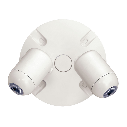 Dual-Lite EVODW Die-Cast Outdoor LED Remote Double Head White Finish (93041098)