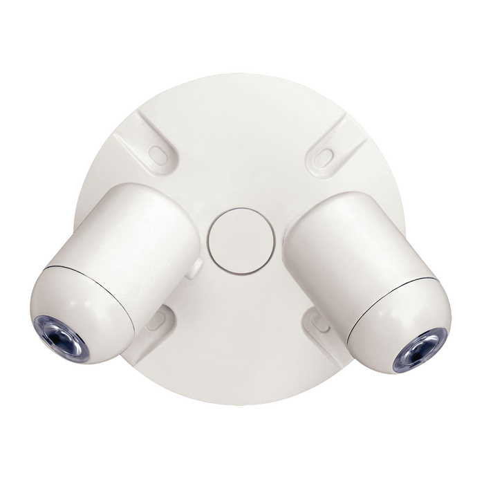 Dual-Lite EVODW Die-Cast Outdoor LED Remote Double Head White Finish (93041098)