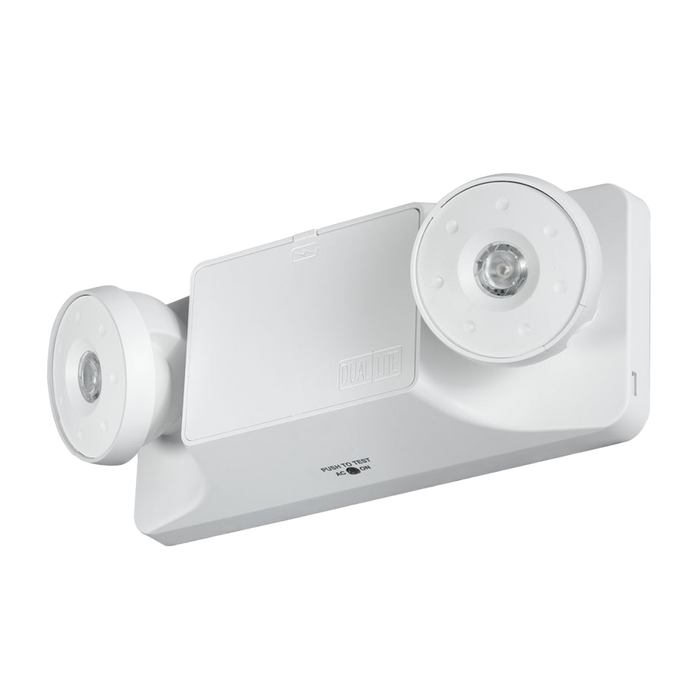 Dual-Lite EZ-2L High Impact UL Flame Rated Thermoplastic Emergency Light 1W LED Heads White Finish (93123109)