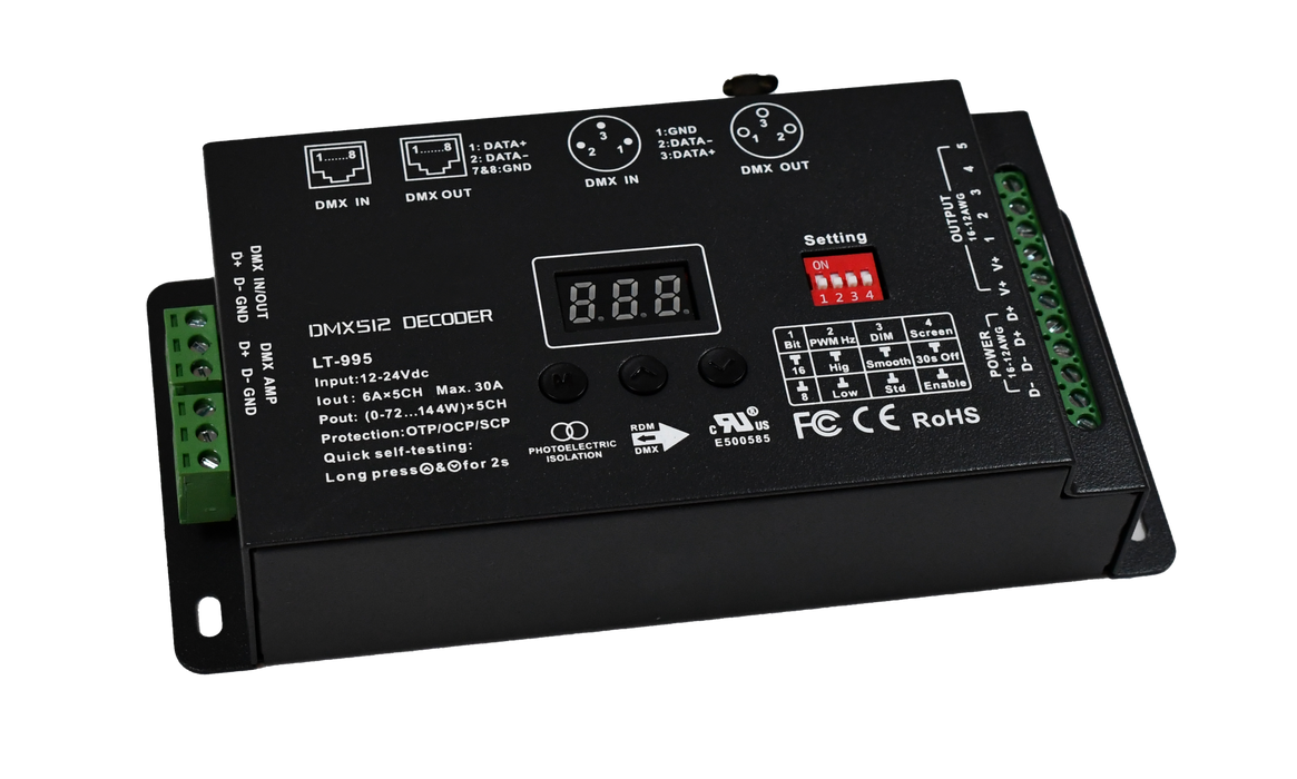 GM Lighting 5-Channel CV DMX Decoder (DMX-LT-995)