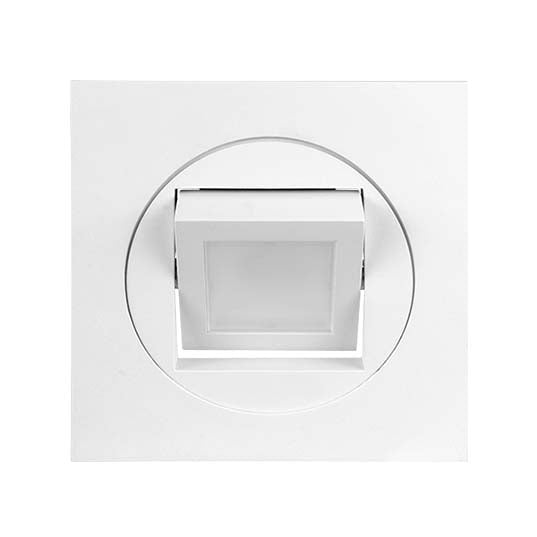 NICOR 4 Inch White Square Recessed LED Downlight CCT Selectable 2700K/3000K/3500K/4000K/5000K 93 CRI 120V White (DQR4MA2120S9WH)