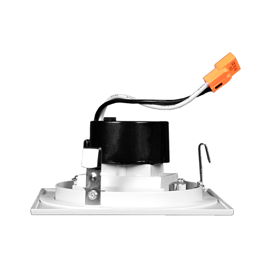 NICOR 4 Inch White Square Recessed LED Downlight CCT Selectable 2700K/3000K/3500K/4000K/5000K 93 CRI 120V White (DQR4MA2120S9WH)