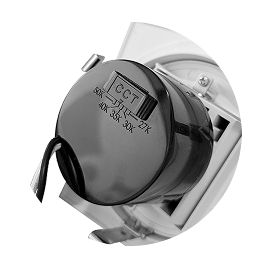 NICOR 4 Inch White Square Recessed LED Downlight CCT Selectable 2700K/3000K/3500K/4000K/5000K 93 CRI 120V White (DQR4MA2120S9WH)