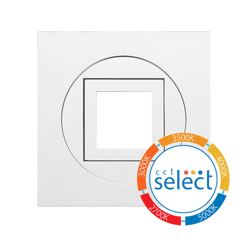 NICOR 4 Inch White Square Recessed LED Downlight CCT Selectable 2700K/3000K/3500K/4000K/5000K 93 CRI 120V White (DQR4MA2120S9WH)
