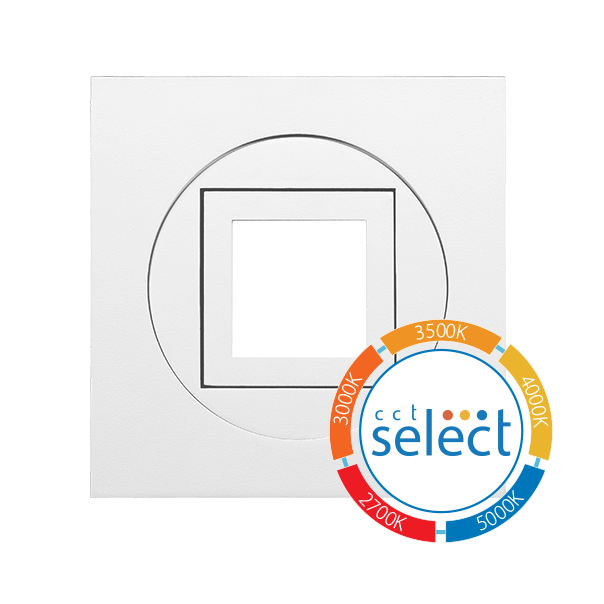 NICOR 4 Inch White Square Recessed LED Downlight CCT Selectable 2700K/3000K/3500K/4000K/5000K 93 CRI 120V White (DQR4MA2120S9WH)