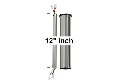 Generation Lighting 12 Inch Minimalist Downrod In Brushed Steel (DRM12BS)