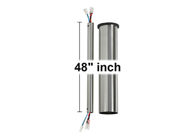 Generation Lighting 48 Inch Minimalist Downrod In Brushed Steel (DRM48BS)