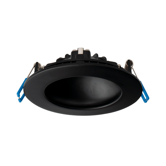 Lotus LED Lights 4 Inch Round Indirect Slim Recessed LED 12W CCT Selectable 2700K/3000K/3500K/4000K/5000K Black Type IC (DS-LED-4-S12W-5CCT-BK)
