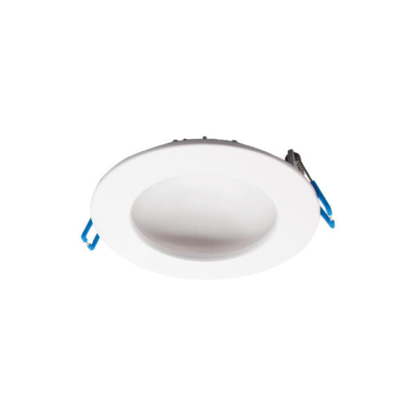 Lotus LED Lights 4 Inch Round Indirect Slim Recessed LED 12W Dim To Warm 3000-2200K White Type IC Air-Tight (DS-LED-4-S12W-DTW-WH)